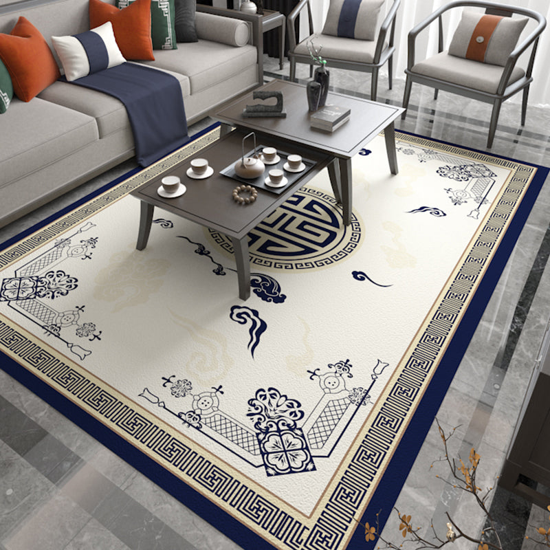 Asian Living Room Rug Multicolored Chinese Printed Rug Polyster Anti-Slip Backing Pet Friendly Indoor Rug Clearhalo 'Area Rug' 'Rug' 2393124