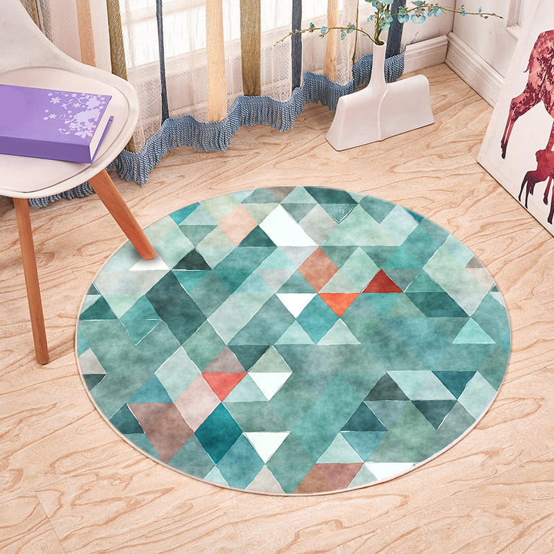 Casual Plant Printed Rug Multicolored Synthetics Area Carpet Non-Slip Backing Stain-Resistant Indoor Rug for Bedroom Green Clearhalo 'Area Rug' 'Modern' 'Rugs' Rug' 2393240