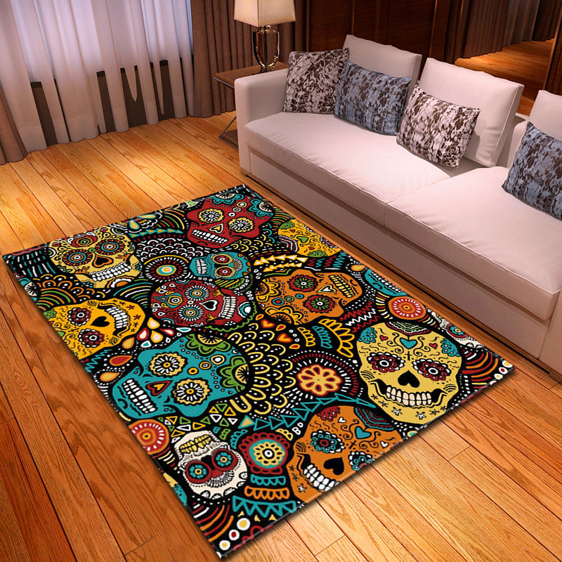 Nordic Animal Print Rug Multicolor Synthetics Indoor Rug Anti-Slip Backing Pet Friendly Area Rug for Living Room Lake Blue Clearhalo 'Area Rug' 'Modern' 'Rugs' Rug' 2393439