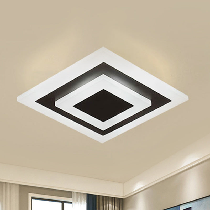 Square Shape Flush Ceiling Light Modern Stylish Acrylic Ceiling Lamp for Corridor Kitchen Clearhalo 'Ceiling Lights' 'Close To Ceiling Lights' 'Close to ceiling' 'Flush mount' Lighting' 239733