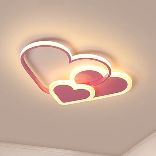 Modern Stylish Loving Heart Ceiling Mount Light Acrylic LED Flush Light for Kindergarten Clearhalo 'Ceiling Lights' 'Close To Ceiling Lights' 'Close to ceiling' 'Flush mount' Lighting' 239737