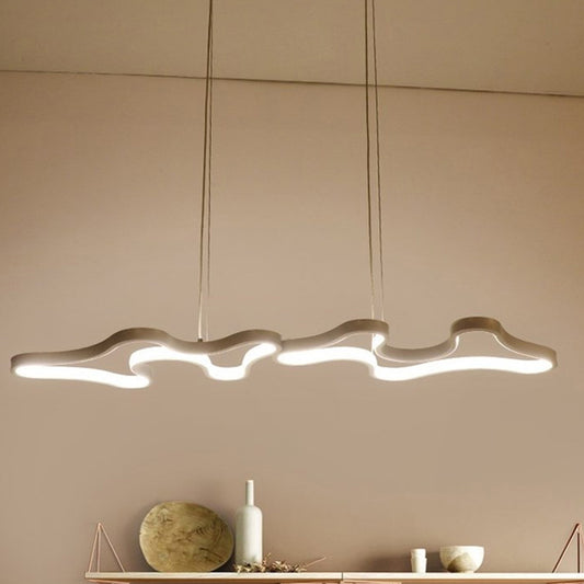 Modern Twist Acrylic Ceiling Pendant LED Hanging Lamp in Warm/White Light with Inner/Outer Glow White Inner Glow Clearhalo 'Ceiling Lights' 'Modern Pendants' 'Modern' 'Pendant Lights' 'Pendants' Lighting' 239773