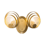 Metal Circle Wall Lamp Tradition 1/2 Bulbs Gold Sconce Light Fixture for Bedside Clearhalo 'Wall Lamps & Sconces' 'Wall Lights' Lighting' 240004