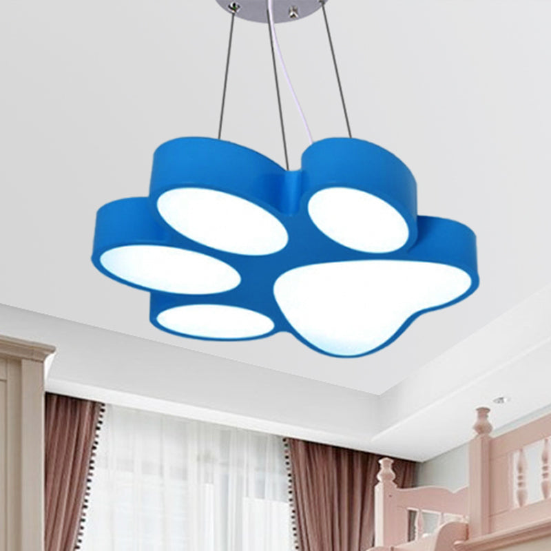 Doggy Paw Bathroom Pendant Lamp Acrylic Cartoon LED Hanging Light Clearhalo 'Ceiling Lights' 'Pendant Lights' 'Pendants' Lighting' 240073