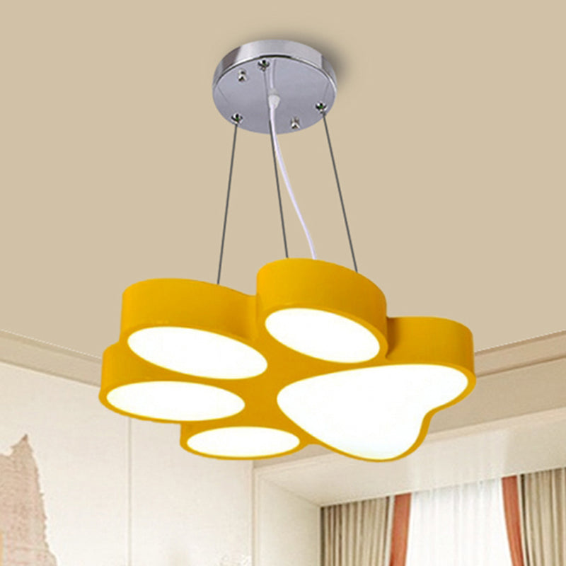 Doggy Paw Bathroom Pendant Lamp Acrylic Cartoon LED Hanging Light Clearhalo 'Ceiling Lights' 'Pendant Lights' 'Pendants' Lighting' 240076