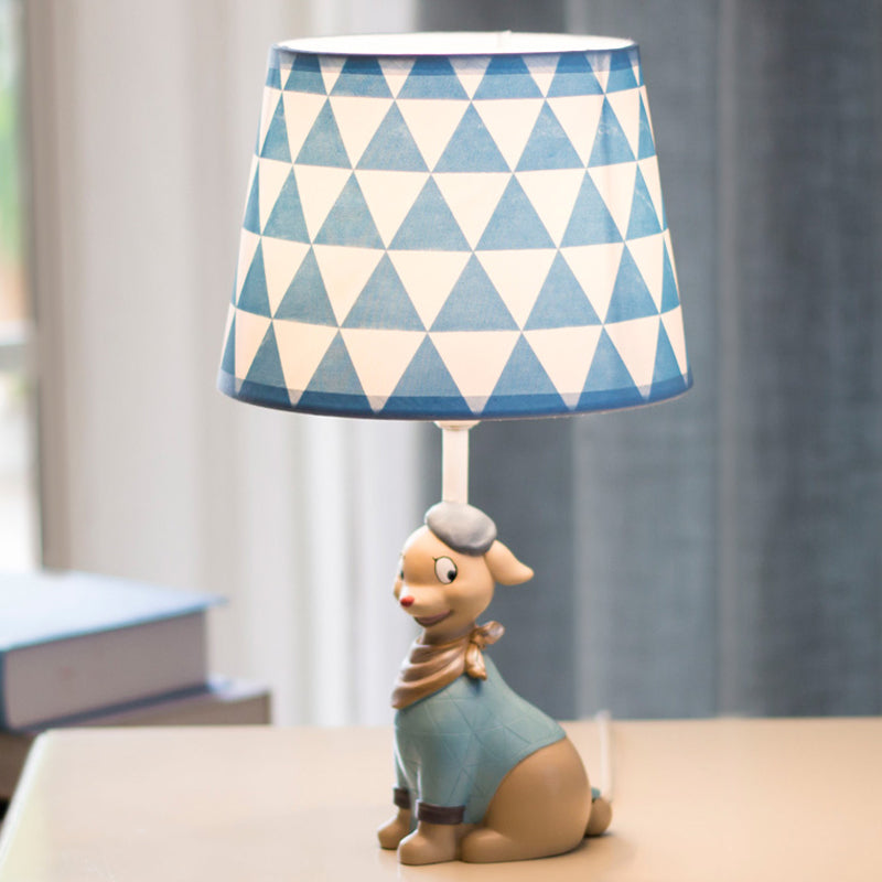 Cartoon Blue Reading Light Smiling Doggy 1 Head Resin Desk Light for Child Bedside Blue Clearhalo 'Lamps' 'Table Lamps' Lighting' 240177