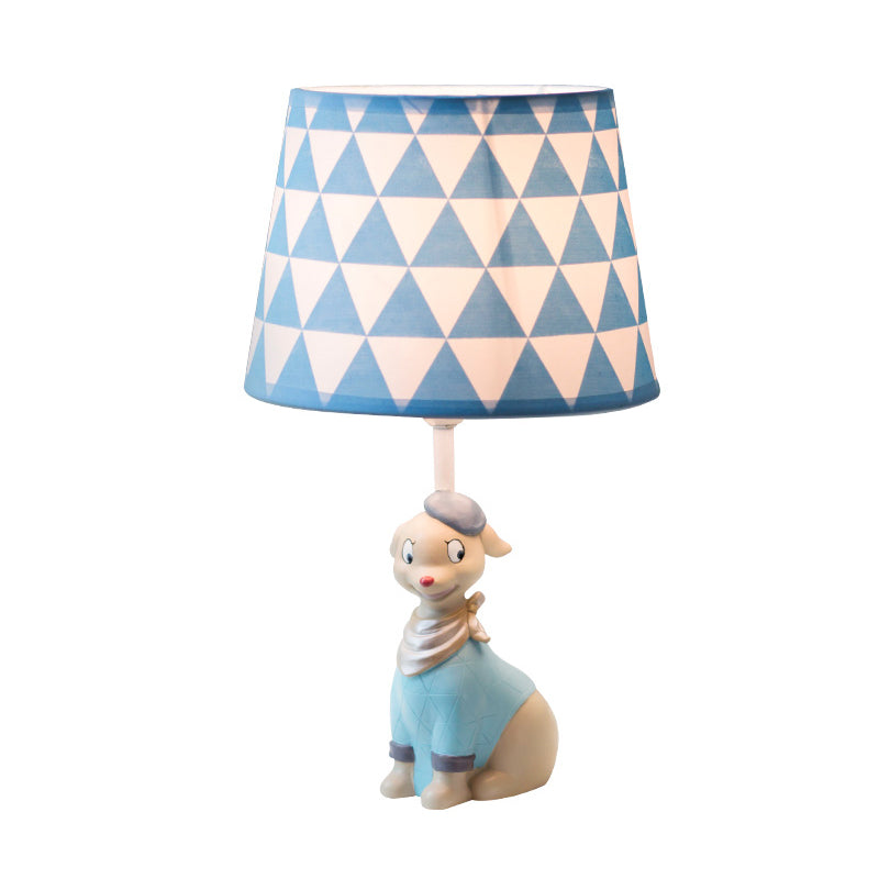 Cartoon Blue Reading Light Smiling Doggy 1 Head Resin Desk Light for Child Bedside Clearhalo 'Lamps' 'Table Lamps' Lighting' 240178