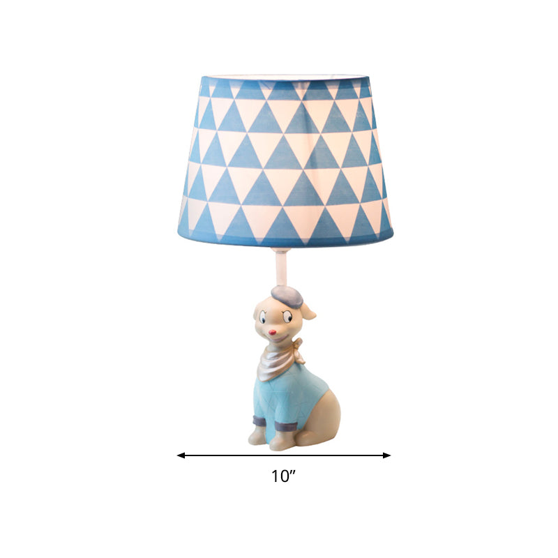 Cartoon Blue Reading Light Smiling Doggy 1 Head Resin Desk Light for Child Bedside Clearhalo 'Lamps' 'Table Lamps' Lighting' 240179