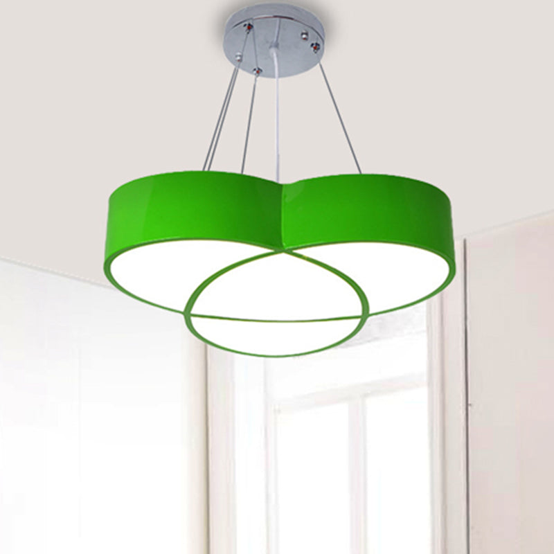 Flower Shape Pendant Light Creative Metal & Acrylic Pendant Lamp for Nursing Room Green Clearhalo 'Ceiling Lights' 'Pendant Lights' 'Pendants' Lighting' 240280_7ff4866e-b277-4559-bb6b-0619ce47bfa3