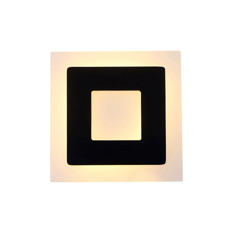 Modern Square Acrylic Sconce Light LED Living Room Wall Lighting Fixture in Warm/White Light Clearhalo 'Modern wall lights' 'Modern' 'Wall Lamps & Sconces' 'Wall Lights' Lighting' 240287