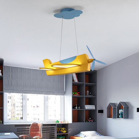 Propeller Plane Classroom Pendant Lighting Metal Creative Kids LED Chandelier Light Clearhalo 'Ceiling Lights' 'Chandeliers' Lighting' options 2404947