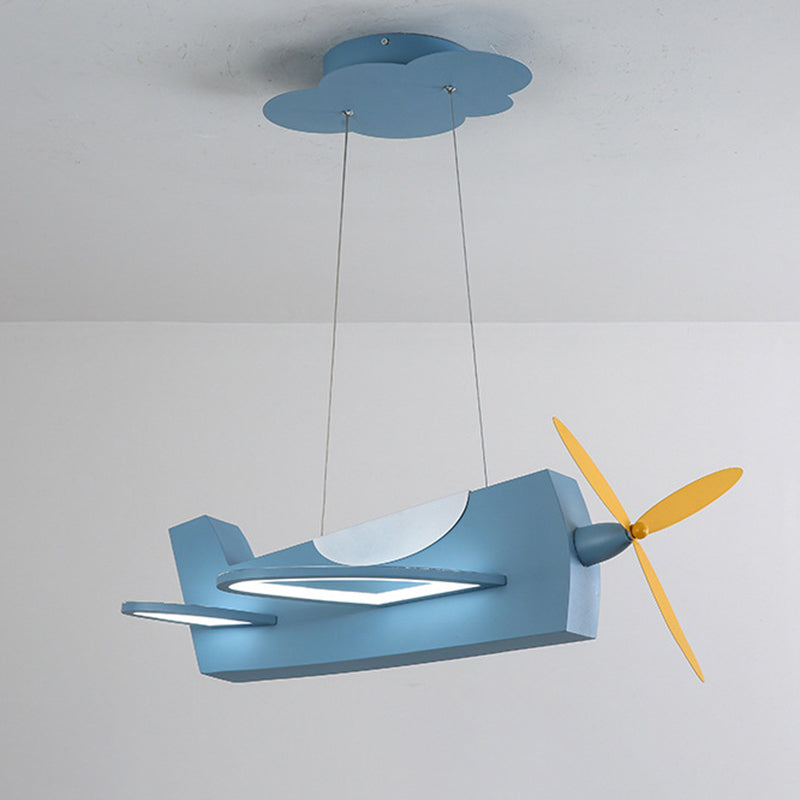 Propeller Plane Classroom Pendant Lighting Metal Creative Kids LED Chandelier Light Clearhalo 'Ceiling Lights' 'Chandeliers' Lighting' options 2404949