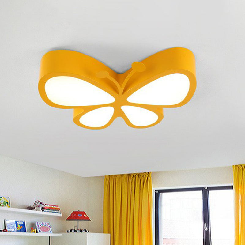 Butterfly LED Flush Mount Light Cartoon Metal Flushmount Ceiling Lamp for Nursery Clearhalo 'Ceiling Lights' 'Close To Ceiling Lights' 'Close to ceiling' 'Flush mount' Lighting' 2405112