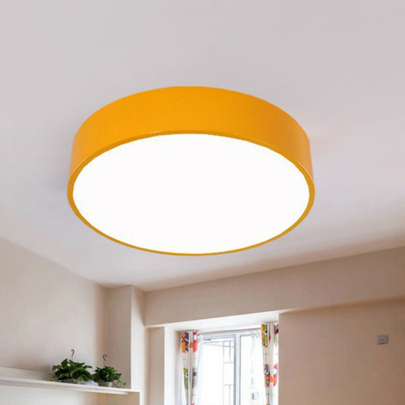 Round Flush Mount Ceiling Fixture Macaron Acrylic Kindergarten LED Flush Mounted Light Yellow Clearhalo 'Ceiling Lights' 'Close To Ceiling Lights' 'Close to ceiling' 'Flush mount' Lighting' 2405116