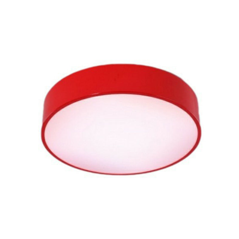 Round Flush Mount Ceiling Fixture Macaron Acrylic Kindergarten LED Flush Mounted Light Red Clearhalo 'Ceiling Lights' 'Close To Ceiling Lights' 'Close to ceiling' 'Flush mount' Lighting' 2405119