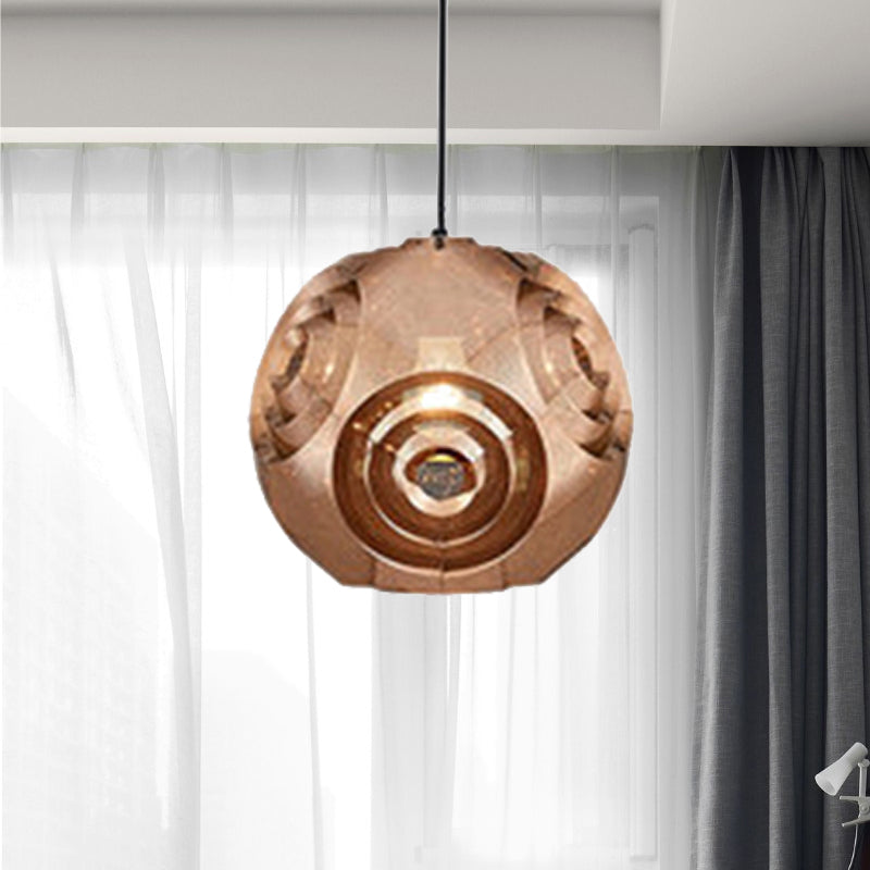 Globe Pendant Lighting Nordic Metal 1 Light Chrome/Gold/Rose Gold Hanging Ceiling Light, 11"/12.5"/15"W Clearhalo 'Ceiling Lights' 'Modern Pendants' 'Modern' 'Pendant Lights' 'Pendants' Lighting' 240512