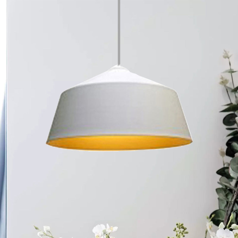 Dome Shaped Shade Pendant Ceiling Light in Nordic Style Metal 1 Light Black/White Hanging Ceiling Light Clearhalo 'Ceiling Lights' 'Modern Pendants' 'Modern' 'Pendant Lights' 'Pendants' Lighting' 240539