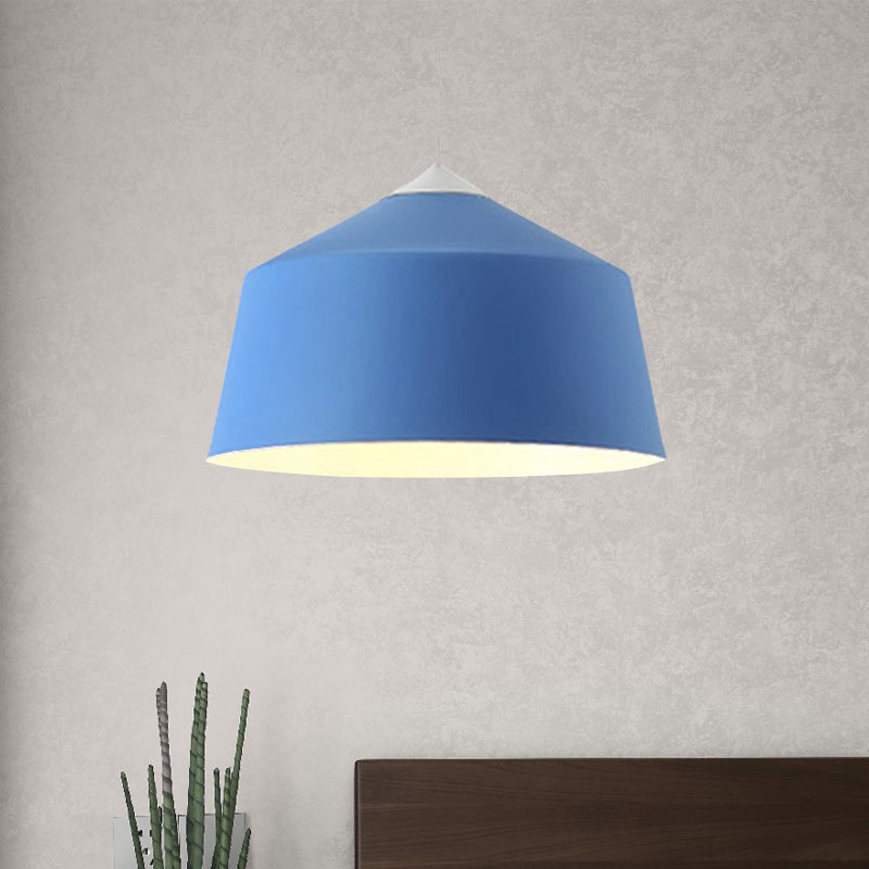 Dome Pendant Lighting Nordic Metal 1 Light Black/Grey/Pink Hanging Ceiling Light Dark Blue Clearhalo 'Ceiling Lights' 'Modern Pendants' 'Modern' 'Pendant Lights' 'Pendants' Lighting' 240555