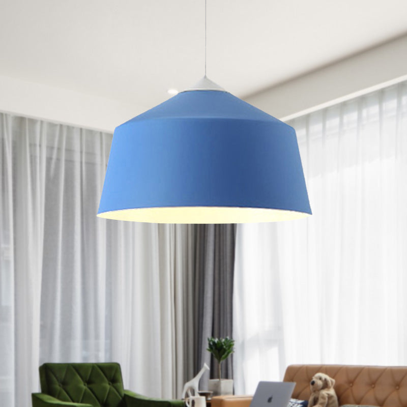 Dome Pendant Lighting Nordic Metal 1 Light Black/Grey/Pink Hanging Ceiling Light Clearhalo 'Ceiling Lights' 'Modern Pendants' 'Modern' 'Pendant Lights' 'Pendants' Lighting' 240556