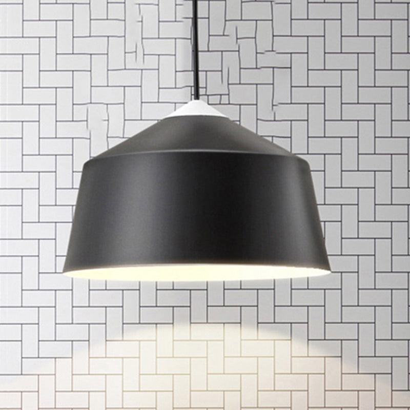 Dome Pendant Lighting Nordic Metal 1 Light Black/Grey/Pink Hanging Ceiling Light Black Clearhalo 'Ceiling Lights' 'Modern Pendants' 'Modern' 'Pendant Lights' 'Pendants' Lighting' 240561