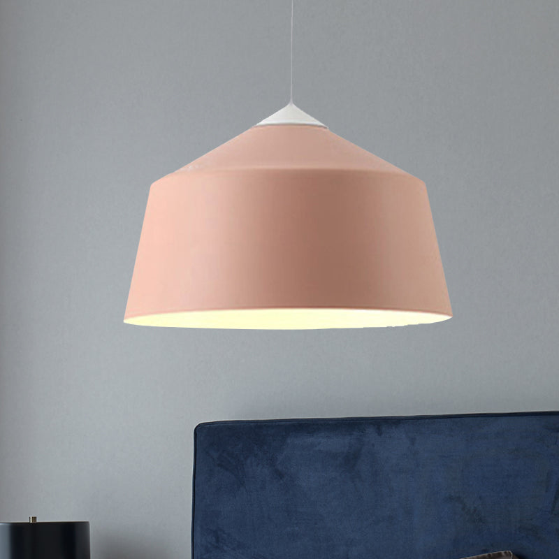 Dome Pendant Lighting Nordic Metal 1 Light Black/Grey/Pink Hanging Ceiling Light Clearhalo 'Ceiling Lights' 'Modern Pendants' 'Modern' 'Pendant Lights' 'Pendants' Lighting' 240566