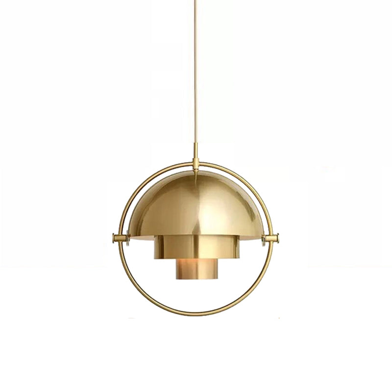 Mobile Hemispherical Pendant Lamp Creative Designer Metal Single Dining Room Ceiling Light Clearhalo 'Ceiling Lights' 'Modern Pendants' 'Modern' 'Pendant Lights' 'Pendants' Lighting' 2405716