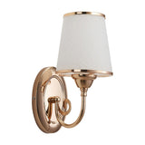 Simplicity Tapered Wall Light Sconce Frosted White Glass Wall Mount Lamp in Gold Clearhalo 'Wall Lamps & Sconces' 'Wall Lights' Lighting' 2405864