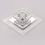 Prismatic Crystal Square Ceiling Lamp Minimalist Clear LED Flush Mount Lighting Fixture for Entryway Clearhalo 'Ceiling Lights' 'Close To Ceiling Lights' 'Close to ceiling' 'Flush mount' Lighting' 2406031