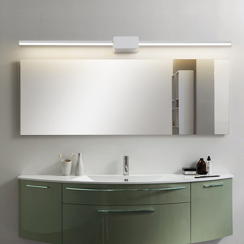 Slim LED Wall Light Sconce Minimalist Style Metal Bathroom Vanity Lighting Ideas Clearhalo 'Cast Iron' 'Glass' 'Industrial' 'Modern wall lights' 'Modern' 'Tiffany' 'Traditional wall lights' 'Vanity Lights' 'Wall Lights' Lighting' 2406116