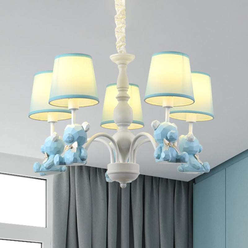 Simple Style Bear Hanging Ceiling Lamp Metal and Resin Hanging Chandelier for Living Room Clearhalo 'Ceiling Lights' 'Chandeliers' Lighting' options 240634