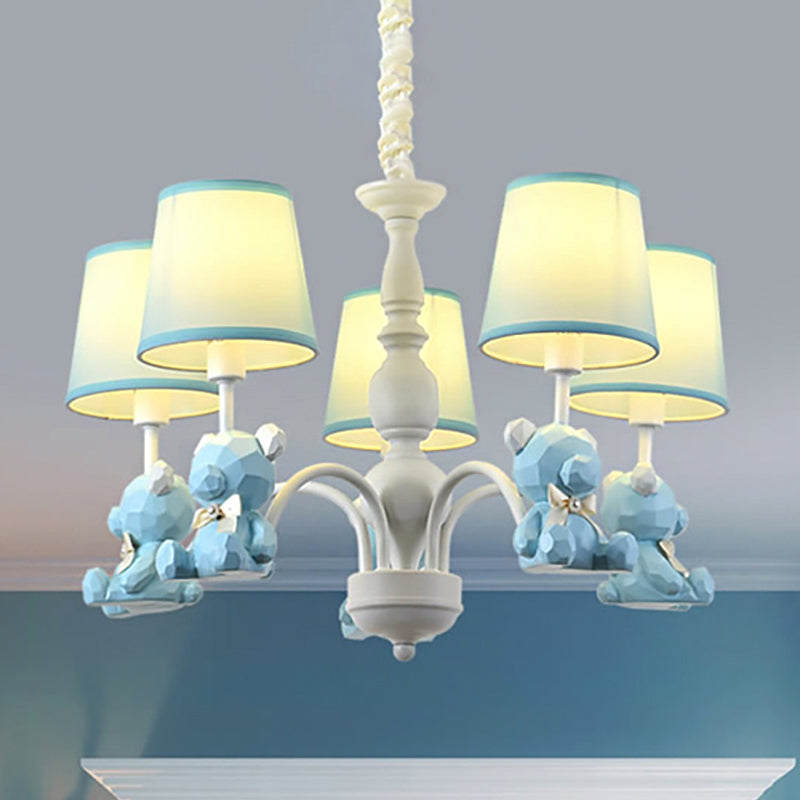 Simple Style Bear Hanging Ceiling Lamp Metal and Resin Hanging Chandelier for Living Room Clearhalo 'Ceiling Lights' 'Chandeliers' Lighting' options 240638