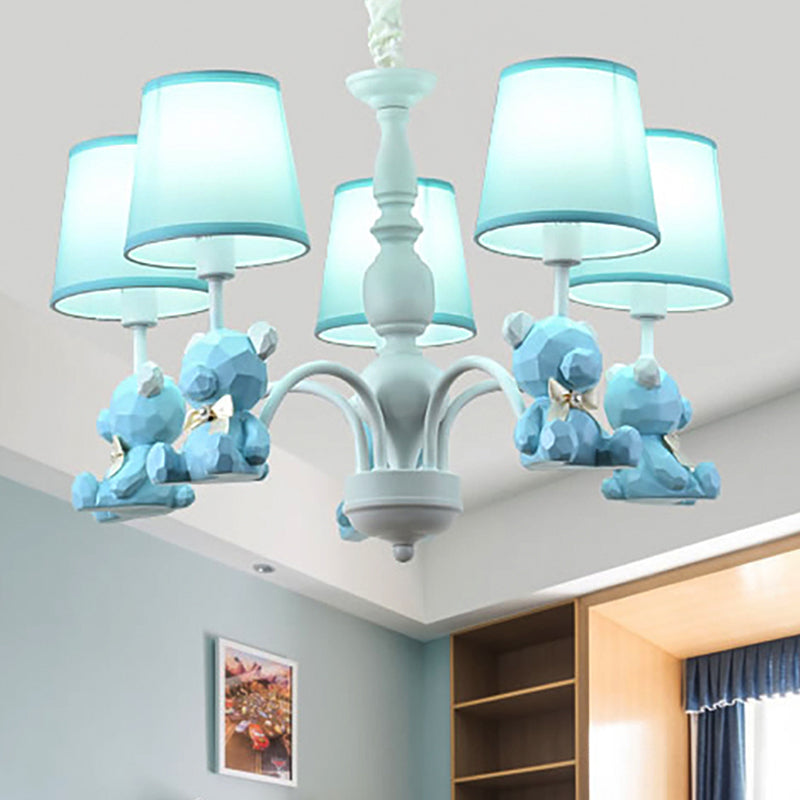 Simple Style Bear Hanging Ceiling Lamp Metal and Resin Hanging Chandelier for Living Room Clearhalo 'Ceiling Lights' 'Chandeliers' Lighting' options 240639