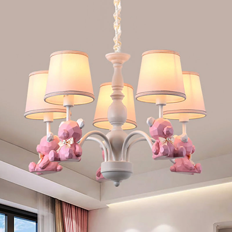 Simple Style Bear Hanging Ceiling Lamp Metal and Resin Hanging Chandelier for Living Room Clearhalo 'Ceiling Lights' 'Chandeliers' Lighting' options 240641
