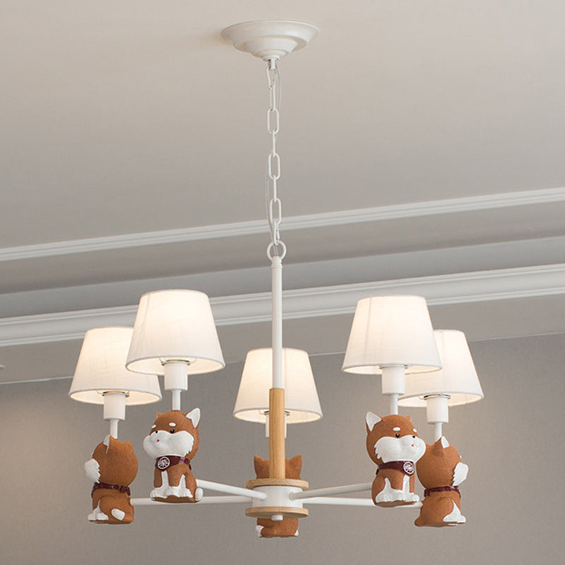 Modern Dog Hanging Ceiling Lamp Fabric Hanging Pendant Lights for Dining Room Clearhalo 'Ceiling Lights' 'Chandeliers' Lighting' options 240682