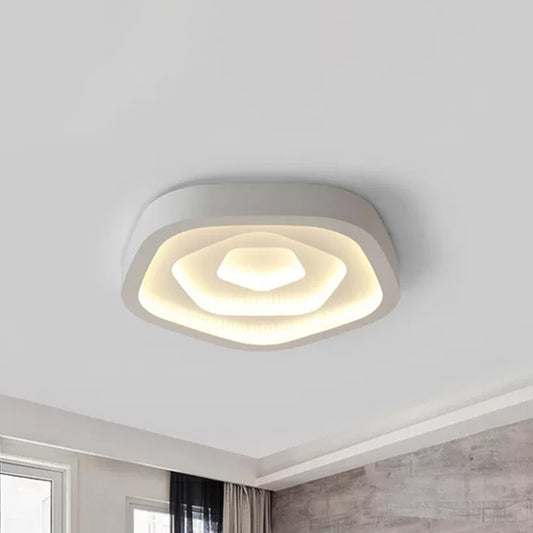 Bedroom Ceiling Light for Kids, LED Flush Mount Lighting with Rose Shade Nordic Style White Clearhalo 'Ceiling Lights' 'Close To Ceiling Lights' 'Close to ceiling' 'Flush mount' Lighting' 240724