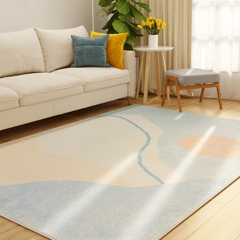 Western Colorblock Rug Multicolor Polypropylene Indoor Rug Non-Slip Backing Easy Care Area Carpet for Living Room Light Blue Clearhalo 'Area Rug' 'Rug' 2407597