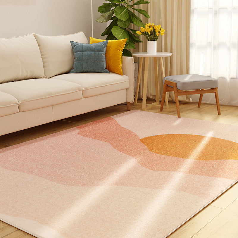 Western Colorblock Rug Multicolor Polypropylene Indoor Rug Non-Slip Backing Easy Care Area Carpet for Living Room Pink Clearhalo 'Area Rug' 'Rug' 2407598