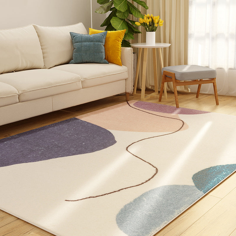 Western Colorblock Rug Multicolor Polypropylene Indoor Rug Non-Slip Backing Easy Care Area Carpet for Living Room Purple Clearhalo 'Area Rug' 'Rug' 2407599