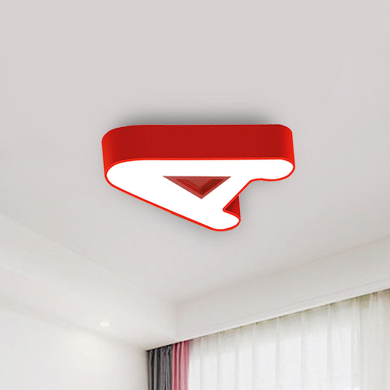 Kids Letter LED Ceiling Mount Light Acrylic Candy Colored Flush Light for Kindergarten Red Clearhalo 'Ceiling Lights' 'Close To Ceiling Lights' 'Close to ceiling' 'Flush mount' Lighting' 240760