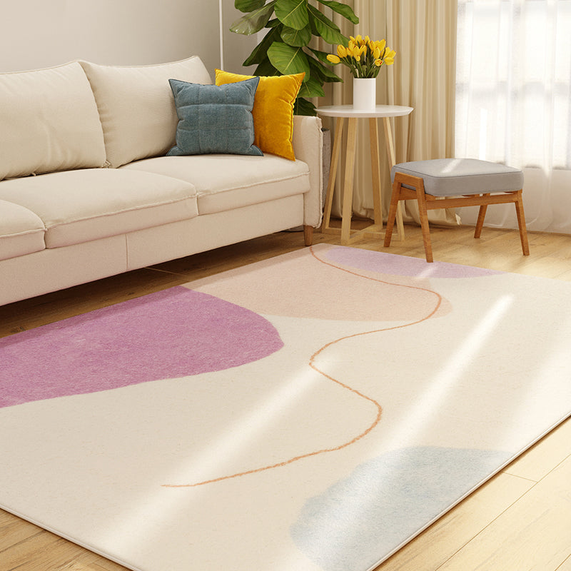 Western Colorblock Rug Multicolor Polypropylene Indoor Rug Non-Slip Backing Easy Care Area Carpet for Living Room Dark Pink Clearhalo 'Area Rug' 'Rug' 2407601