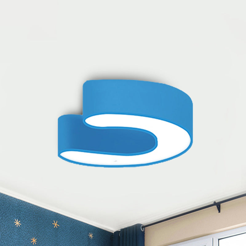 Kids Letter LED Ceiling Mount Light Acrylic Candy Colored Flush Light for Kindergarten Blue Clearhalo 'Ceiling Lights' 'Close To Ceiling Lights' 'Close to ceiling' 'Flush mount' Lighting' 240764