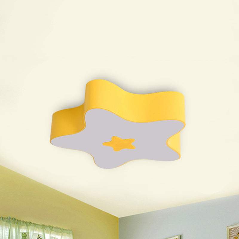 Modern Cartoon Ceiling Mount Light Acrylic Metal Flush Light for Game Room Yellow Clearhalo 'Ceiling Lights' 'Close To Ceiling Lights' 'Close to ceiling' 'Flush mount' Lighting' 240769