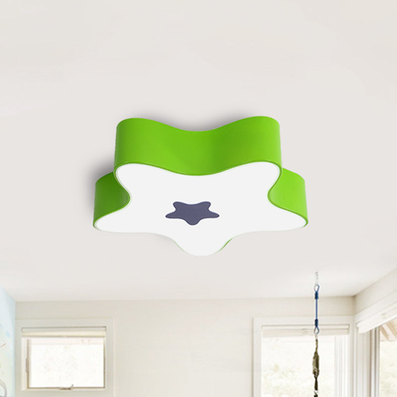 Modern Cartoon Ceiling Mount Light Acrylic Metal Flush Light for Game Room Green Clearhalo 'Ceiling Lights' 'Close To Ceiling Lights' 'Close to ceiling' 'Flush mount' Lighting' 240774