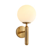 Ball Shade Corridor Wall Sconce Lighting Glass 1-Head Minimalistic Wall Mounted Light Clearhalo 'Cast Iron' 'Glass' 'Industrial' 'Modern wall lights' 'Modern' 'Tiffany' 'Traditional wall lights' 'Wall Lamps & Sconces' 'Wall Lights' Lighting' 2408755