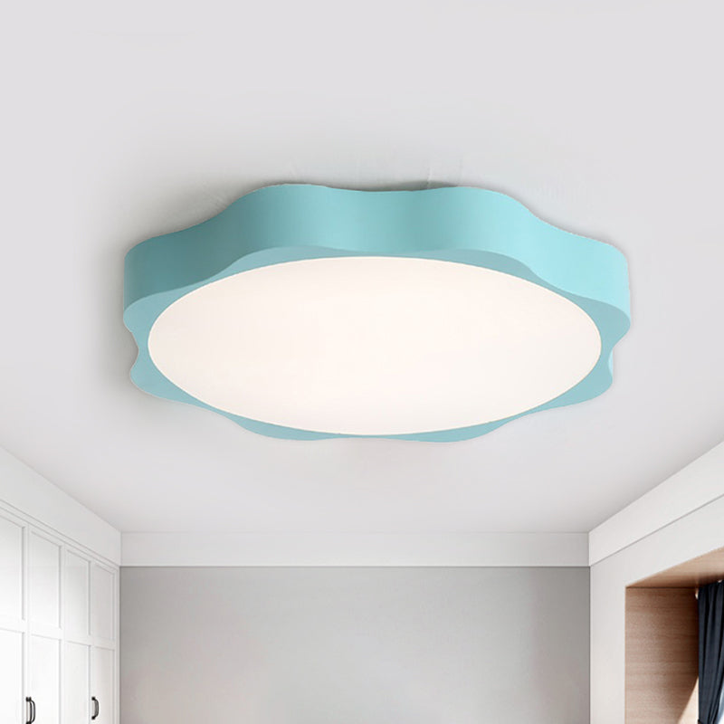 Flower Baby Bedroom Ceiling Light Acrylic Modern Nordic Flush Undertint Mount Light Clearhalo 'Ceiling Lights' 'Close To Ceiling Lights' 'Close to ceiling' 'Flush mount' Lighting' 240881