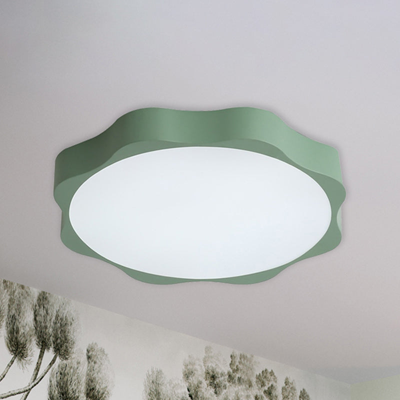 Flower Baby Bedroom Ceiling Light Acrylic Modern Nordic Flush Undertint Mount Light Green Clearhalo 'Ceiling Lights' 'Close To Ceiling Lights' 'Close to ceiling' 'Flush mount' Lighting' 240882