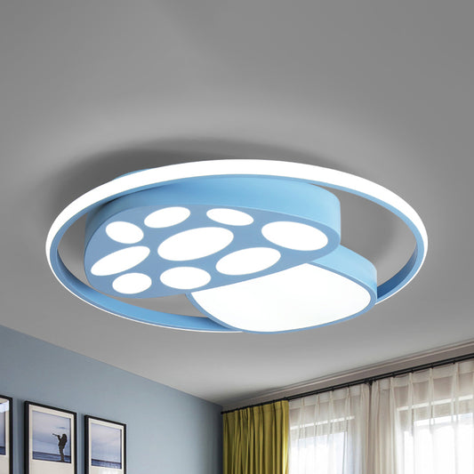 Cute Mushroom Flush Mount Light Cartoon Acrylic Metal Ceiling Lamp for Kindergarten Blue Clearhalo 'Ceiling Lights' 'Close To Ceiling Lights' 'Close to ceiling' 'Flush mount' Lighting' 240884