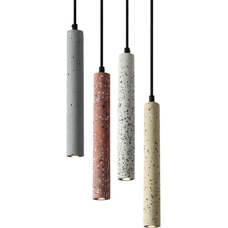 Tubular Bedside Down Lighting Pendant Terrazzo Simplicity LED Suspension Light Fixture Clearhalo 'Ceiling Lights' 'Modern Pendants' 'Modern' 'Pendant Lights' 'Pendants' Lighting' 2408901