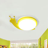 Cartoon Ceiling Mount Light Snail Shape Acrylic Metal Ceiling Fixture for Baby Bedroom Clearhalo 'Ceiling Lights' 'Close To Ceiling Lights' 'Close to ceiling' Lighting' 240894