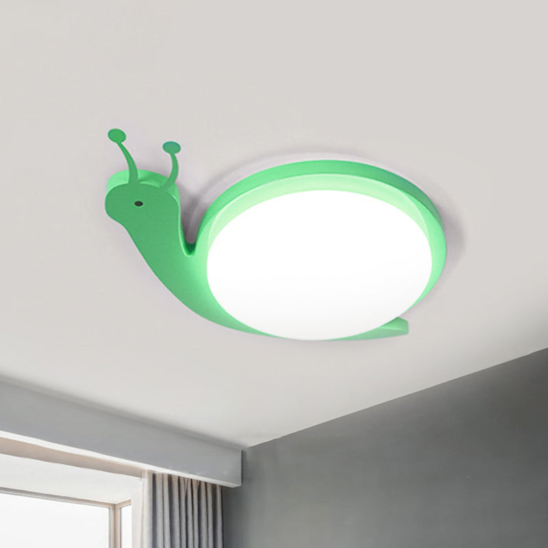 Cartoon Ceiling Mount Light Snail Shape Acrylic Metal Ceiling Fixture for Baby Bedroom Clearhalo 'Ceiling Lights' 'Close To Ceiling Lights' 'Close to ceiling' Lighting' 240897